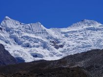 Snow and ice formations at Chukhung Valley, Nepal