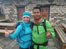 Sherpa and Group leader Pasang with Israeli competitor